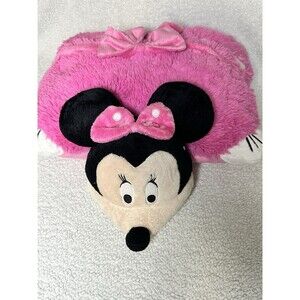 Disney Pink Minnie Mouse Pillow Pet Plush Stuffed Animal Excellent Condition